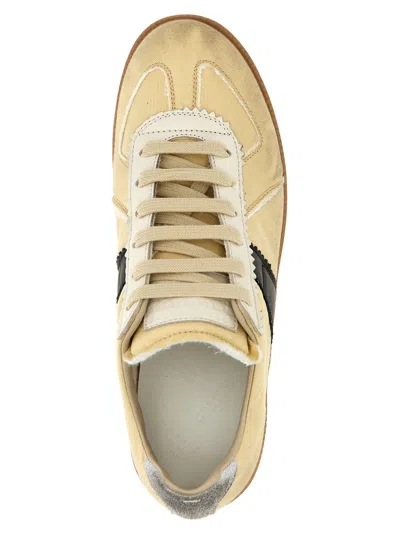 Maison Margiela Replica Leather And Suede-trimmed Twill Sneakers