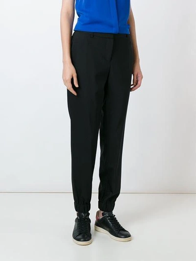 Shop Michael Michael Kors Gathered Ankle Trousers   In Black