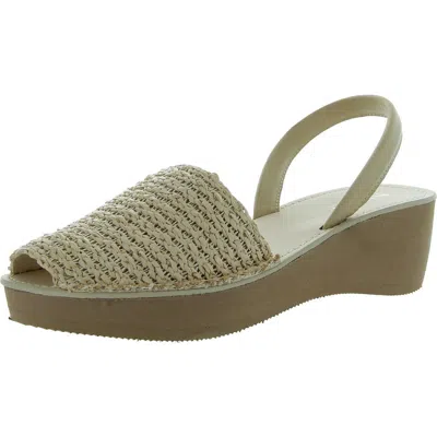 Kenneth Cole Reaction Fine Glass Womens Peep-toe Wedge Sandals In White