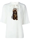 DOLCE & GABBANA crowned kitten patch top,DRYCLEANONLY