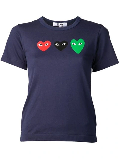 Shop Comme Des Garçons Play Basic T-shirt