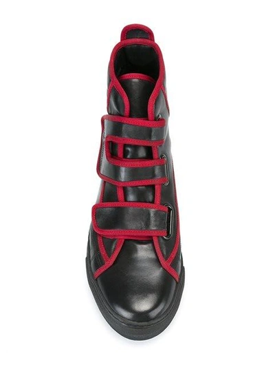 Raf Simons Trimmed Hi-tops - Black In Black