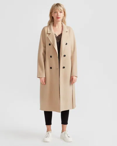 Belle & Bloom Boss Girl Double Breasted Wool Blend Coat In Multi