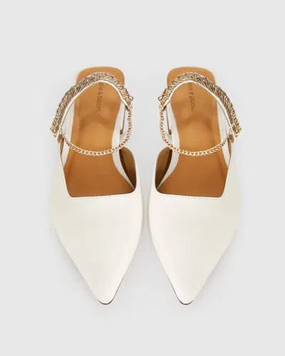 Belle & Bloom On The Go Leather Flat In White