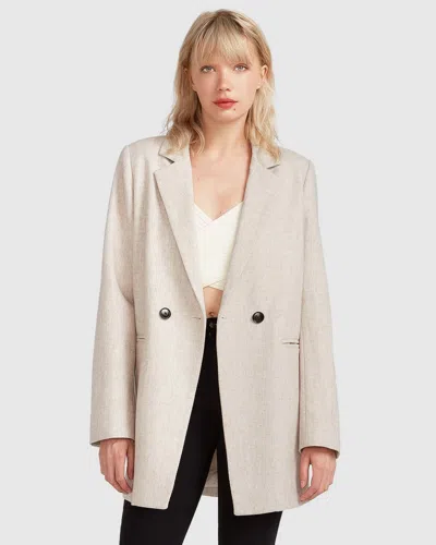 Belle & Bloom Kensington Oversized Coat In White