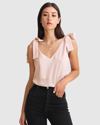 Belle & Bloom Feel For You V-neck Top - Blush In Gold