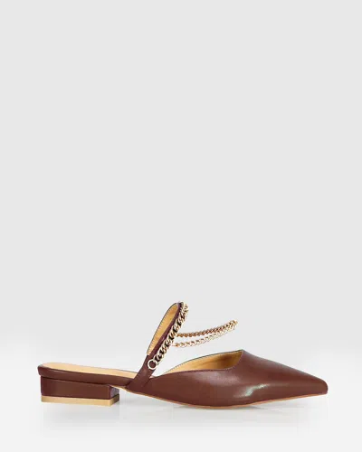 Belle & Bloom On The Go Leather Flat In Gold