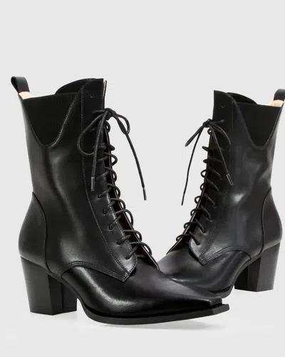 Belle & Bloom Jumping Ship Laced Boot In Black