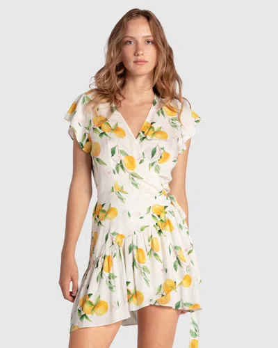 Belle & Bloom Love Shack Mini Wrap Dress In Multi