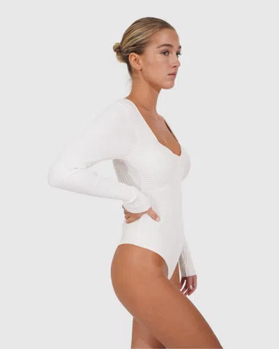 Belle & Bloom Think Twice Long Sleeve Bodysuit In Multi