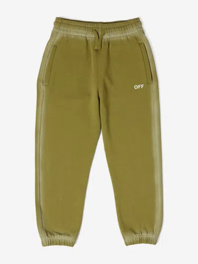 Off-white Boys Off Stamp Joggers In Green