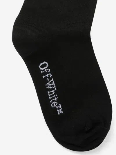 Off-white Kids Arrow Mid High Socks In Black