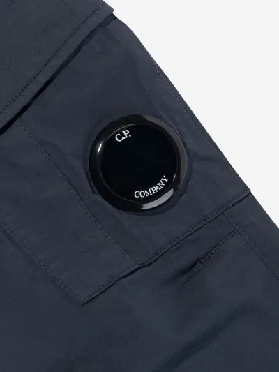 C.p. Company Boys Lens Cargo Trousers In Blue