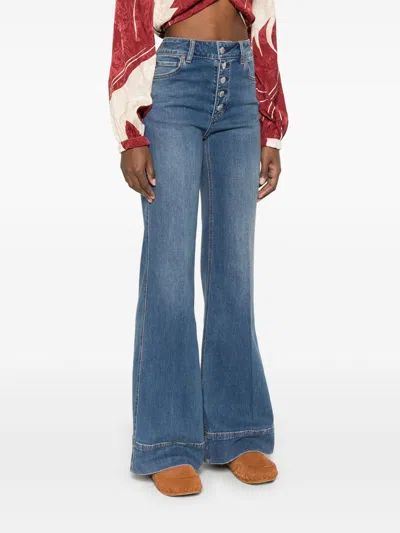 Alice And Olivia Alice + Olivia Missa Denim Cotton Jeans In Blue