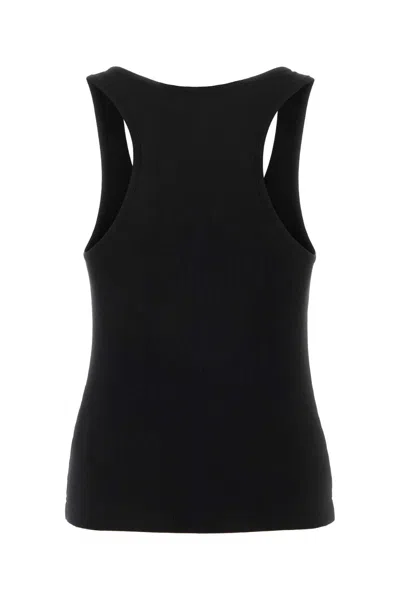 Palm Angels Stretch Ribbed Cotton Tank With Cut-out Detailing