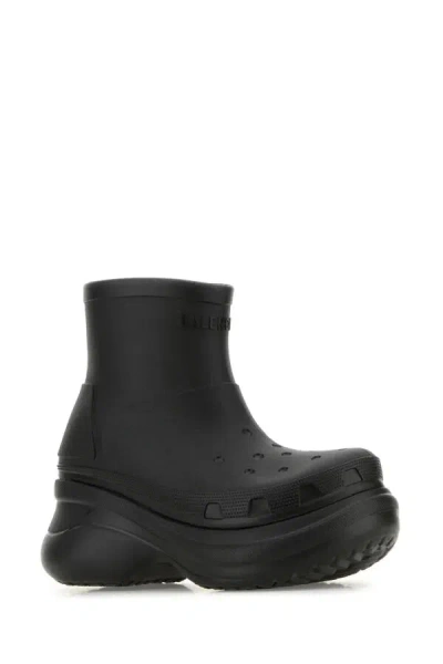 Balenciaga Black Crocs Edition Rubber Boots