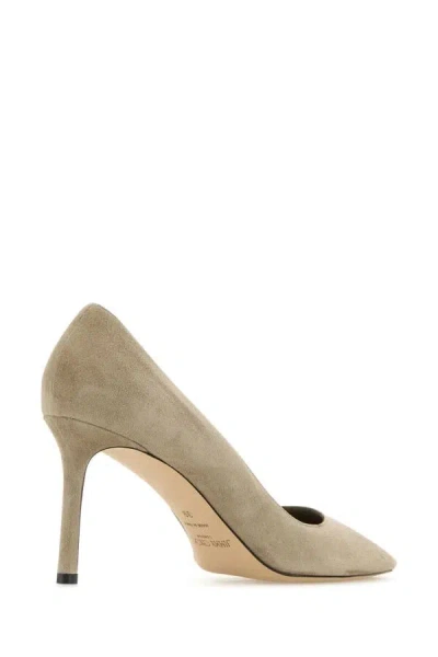 Jimmy Choo Cappuccino Suede Romy 85 Pumps In Neutral