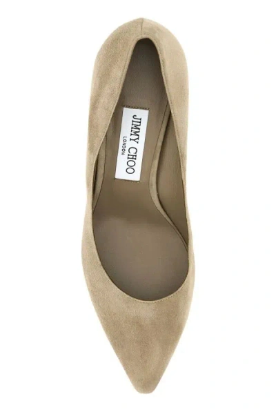 Jimmy Choo Cappuccino Suede Romy 85 Pumps In Neutral