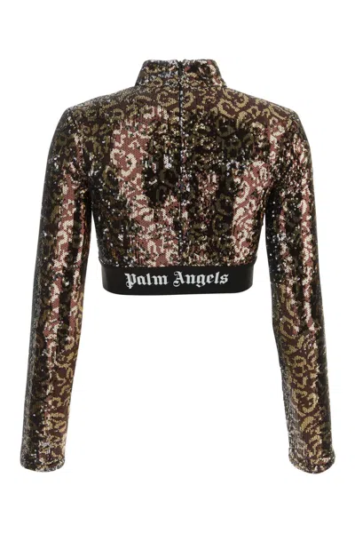 Palm Angels Women's Sequined Top | Size Medium | Pwab038