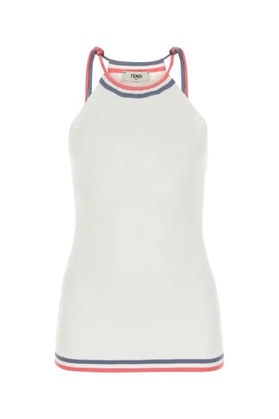 Fendi Ivory Viscose Blend Top