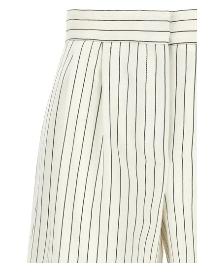 Loulou Studio Front Pleated Striped Bermuda Shorts With Pockets