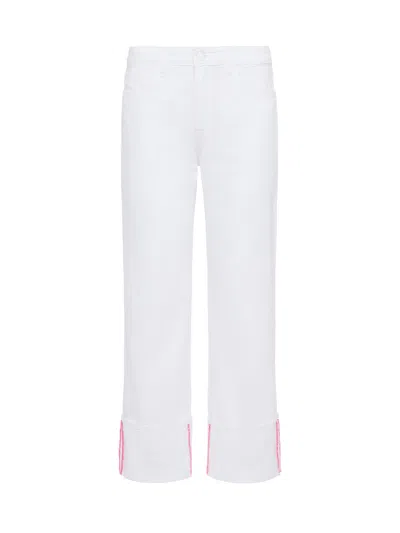 L Agence Leighton Cuffed Stovepipe Jean In Blanc