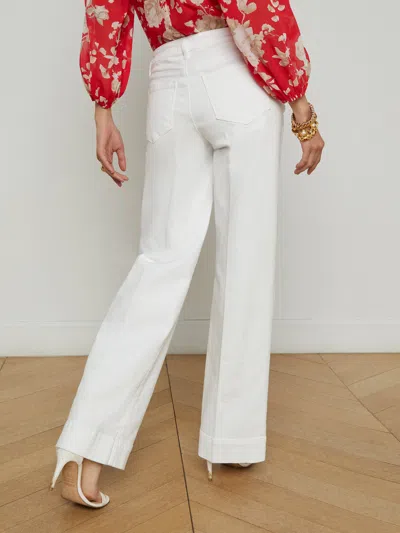 L Agence Nolan Patch Pocket Jean In Blanc