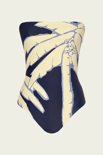 Johanna Ortiz Alta Mar One Piece In Swim Salty Palms Blue