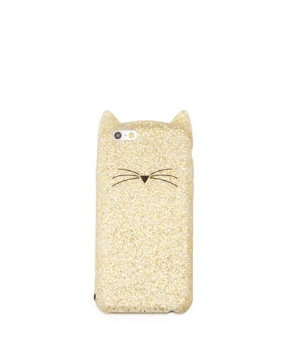 Kate Spade Glitter Cat Iphone 6/6s Case, Gold Glitter