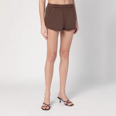 Entire Studios Elasticated Mini Shorts In Brown