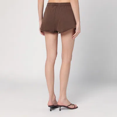 Entire Studios Elasticated Mini Shorts In Brown