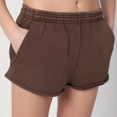 Entire Studios Elasticated Mini Shorts In Brown
