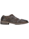 Guidi Distressed Derby Shoes In Brown