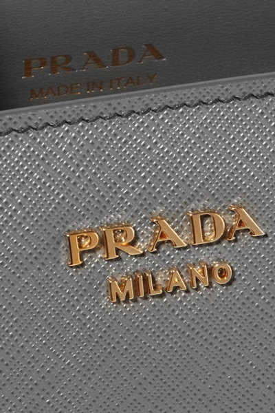 Shop Prada Bibliothèque Textured-leather Tote