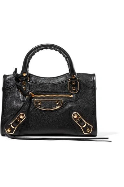 Shop Balenciaga City Mini Textured-leather Shoulder Bag