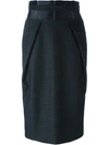 MAISON MARGIELA CONTRAST PANEL PENCIL SKIRT,S31MA0320S4539511555308