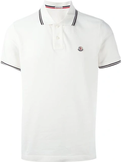 Moncler Logo Polo 衫 In White