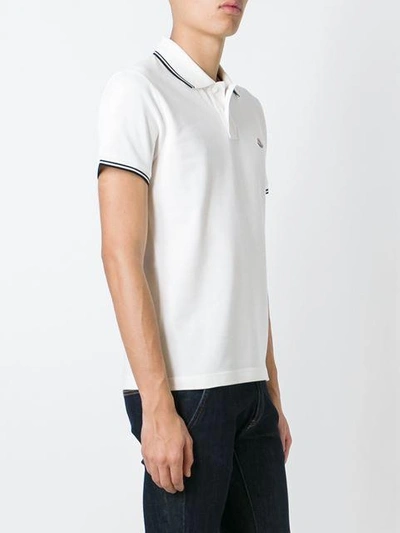 Shop Moncler Piped Collar Polo Shirt