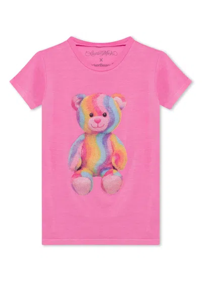 Lauren Moshi X Sticker Beans Piglet Sticker Bean Bear In Party Pink
