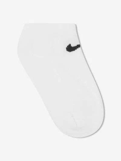 Nike Boys Basic No Show 3 Pack Socks Set In White