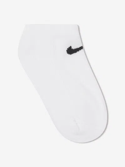 Nike Boys Basic No Show 3 Pack Socks Set In White