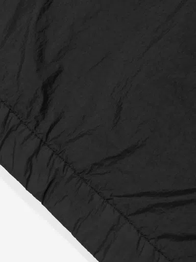 Stone Island Junior Boys Hooded Zip Up Jacket In Black