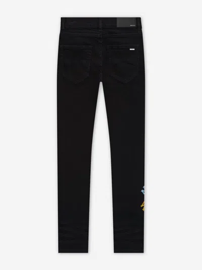 Amiri Kids Ma Quad Scribble Jeans In Black