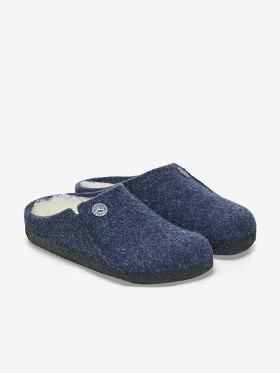 Birkenstock Boys Zermatt Shearling Slippers In Blue