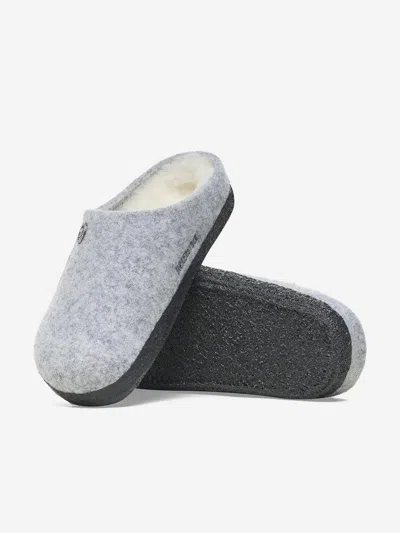 Birkenstock Zermatt Felted Slip-on Clogs In Grey
