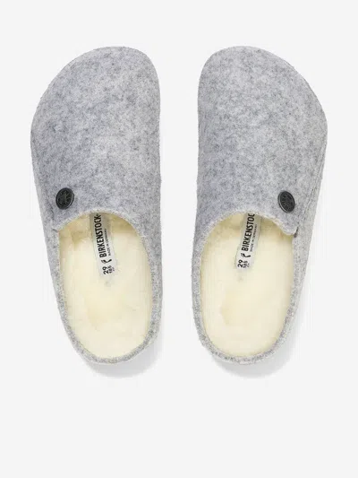 Birkenstock Zermatt Felted Slip-on Clogs In Grey