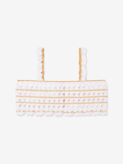 Nessi Byrd Girls Avira Crop Top In White