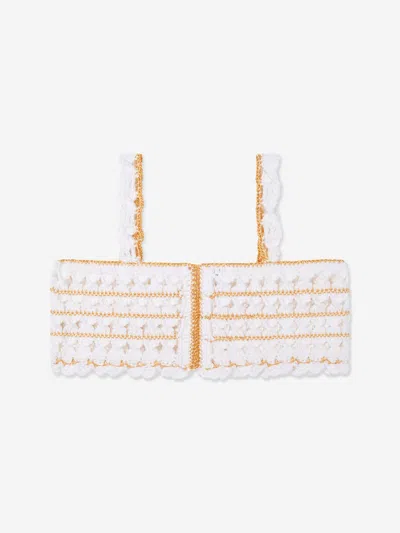 Nessi Byrd Girls Avira Crop Top In White