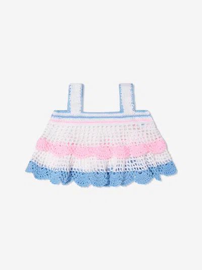 Nessi Byrd Girls Harriot Crop Top In Multicoloured