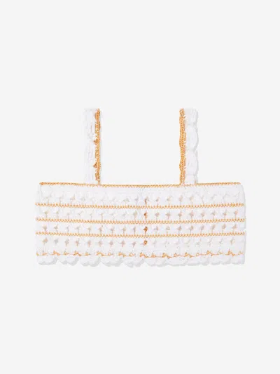 Nessi Byrd Girls Avira Crop Top In White